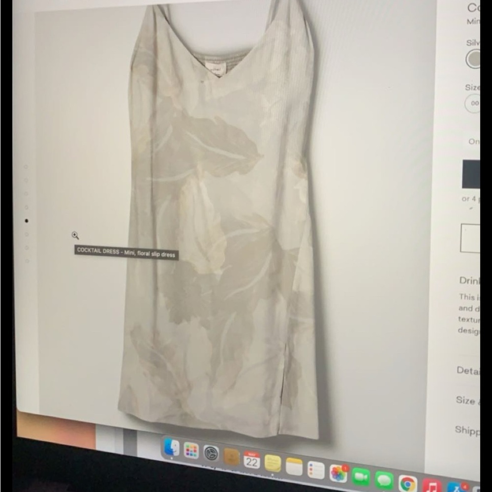 Wilfred Elegant Gray Slip Dress